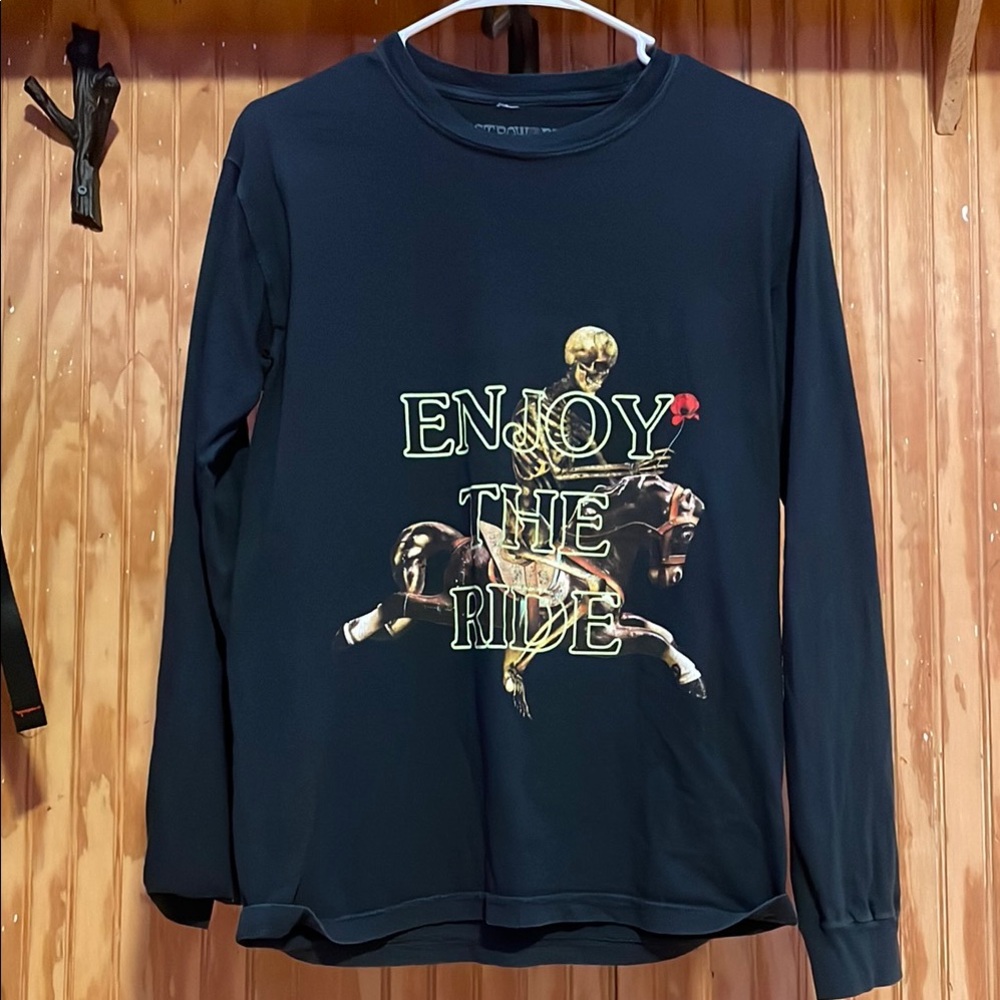 Black Long Sleeve 'Enjoy the Ride' Shirt